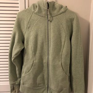 LuLu Lemon Scuba Full Zip Hoodie Size 12 Light Green Color ( mint green )